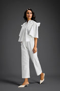 Load image into Gallery viewer, White Embellished Sheer Back Shirt & Pants Set