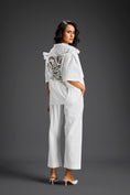 Load image into Gallery viewer, White Embellished Sheer Back Shirt & Pants Set
