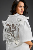 Load image into Gallery viewer, White Embellished Sheer Back Shirt & Pants Set