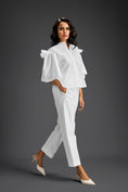 Load image into Gallery viewer, White Embellished Sheer Back Shirt & Pants Set