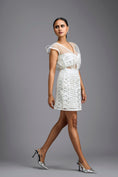 Load image into Gallery viewer, White Organza Sculpted Corset-Style Top
