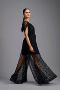 Load image into Gallery viewer, Black Embellished Sheer Overlay Jumpsuit