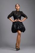 Load image into Gallery viewer, Black Bodice Bubble Dress