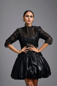 Load image into Gallery viewer, Black Bodice Bubble Dress