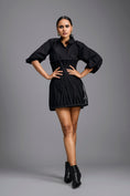 Load image into Gallery viewer, Cage Overlay Black Mini Skirt