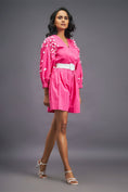 Load image into Gallery viewer, Pink Playsuit With Puffed Sleeves