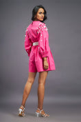 Load image into Gallery viewer, Pink Playsuit With Puffed Sleeves