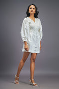 Load image into Gallery viewer, White Playsuit With Puffed Sleeves