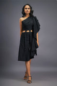 Load image into Gallery viewer, Black One Shoulder Detachable Co-ord Set