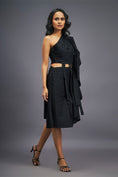 Load image into Gallery viewer, Black One Shoulder Detachable Co-ord Set