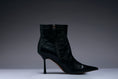 Load image into Gallery viewer, Noir Spool Heel Leather Boots
