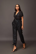 Load image into Gallery viewer, Black Metallic Black Co Ord Set