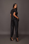Load image into Gallery viewer, Black Metallic Black Co Ord Set