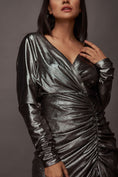 Load image into Gallery viewer, Grey Drop Shoulder Bodycon Dress