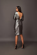 Load image into Gallery viewer, Grey Drop Shoulder Bodycon Dress