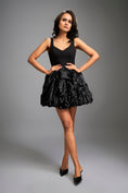 Load image into Gallery viewer, Mini Dress with Shimmer Embroidered Bubble Skirt
