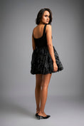 Load image into Gallery viewer, Mini Dress with Shimmer Embroidered Bubble Skirt