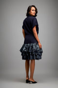 Load image into Gallery viewer, Lapel Jacket Dress with Layered Shimmer Embroidered