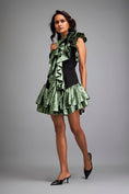 Load image into Gallery viewer, Asymmetrical Black Mini Dress with Dramatic Ruffles and Tiered Skirt