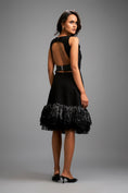 Load image into Gallery viewer, Sleeveless Black Midi Dress with Cut-Out Back