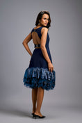 Load image into Gallery viewer, Sleeveless Navy Blue Midi Dress with Cut-Out Back