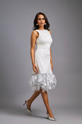 Load image into Gallery viewer, Sleeveless Silver Midi Dress with Cut-Out Back