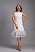 Load image into Gallery viewer, Sleeveless Silver Midi Dress with Cut-Out Back