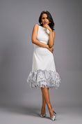Load image into Gallery viewer, Sleeveless Silver Midi Dress with Cut-Out Back