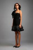 Load image into Gallery viewer, One-Shoulder Cocktail Dress with Textured Ruffles and Tiered Skirt