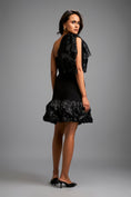 Load image into Gallery viewer, One-Shoulder Cocktail Dress with Textured Ruffles and Tiered Skirt