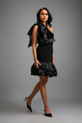 Load image into Gallery viewer, One-Shoulder Cocktail Dress with Textured Ruffles and Tiered Skirt