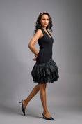 Load image into Gallery viewer, Black Halter Neck Cocktail Dress
