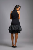 Load image into Gallery viewer, Black Halter Neck Cocktail Dress