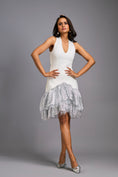 Load image into Gallery viewer, White Halter Neck Cocktail Dress