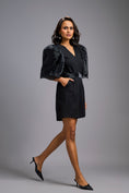 Load image into Gallery viewer, Black V-Neck Playsuit with Shimmer Belt