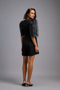 Load image into Gallery viewer, Black V-Neck Playsuit with Shimmer Belt