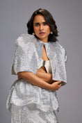 Load image into Gallery viewer, Structured Silver Shimmer Cape