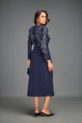 Load image into Gallery viewer, Full-Sleeve Embellished Mesh Bodice Top & Asymmetric Skirt
