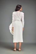 Load image into Gallery viewer, Full-Sleeve Embellished Mesh Bodice Top & Asymmetric Skirt