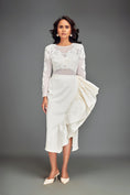 Load image into Gallery viewer, Full-Sleeve Embellished Mesh Bodice Top & Asymmetric Skirt