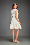 Load image into Gallery viewer, Sheer Embellished Crop Top With High-Waisted Ruffle Skirt
