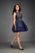 Load image into Gallery viewer, Beaded Floral Dress with Voluminous Bottom
