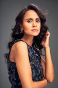 Load image into Gallery viewer, Beaded Floral Dress with Voluminous Bottom