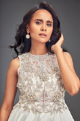 Load image into Gallery viewer, Beaded Floral Dress with Voluminous Bottom