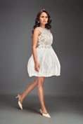 Load image into Gallery viewer, Beaded Floral Dress with Voluminous Bottom