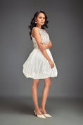 Load image into Gallery viewer, Beaded Floral Dress with Voluminous Bottom