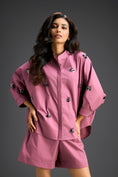 Load image into Gallery viewer, Pink Butterfly Embellished Pleated Shirt & Shorts Set