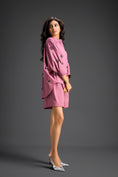 Load image into Gallery viewer, Pink Butterfly Embellished Pleated Shirt & Shorts Set