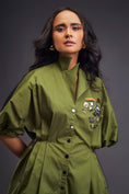 Load image into Gallery viewer, Lapel Collared Pleated Playsuit