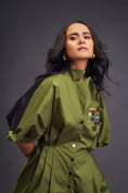 Load image into Gallery viewer, Lapel Collared Pleated Playsuit